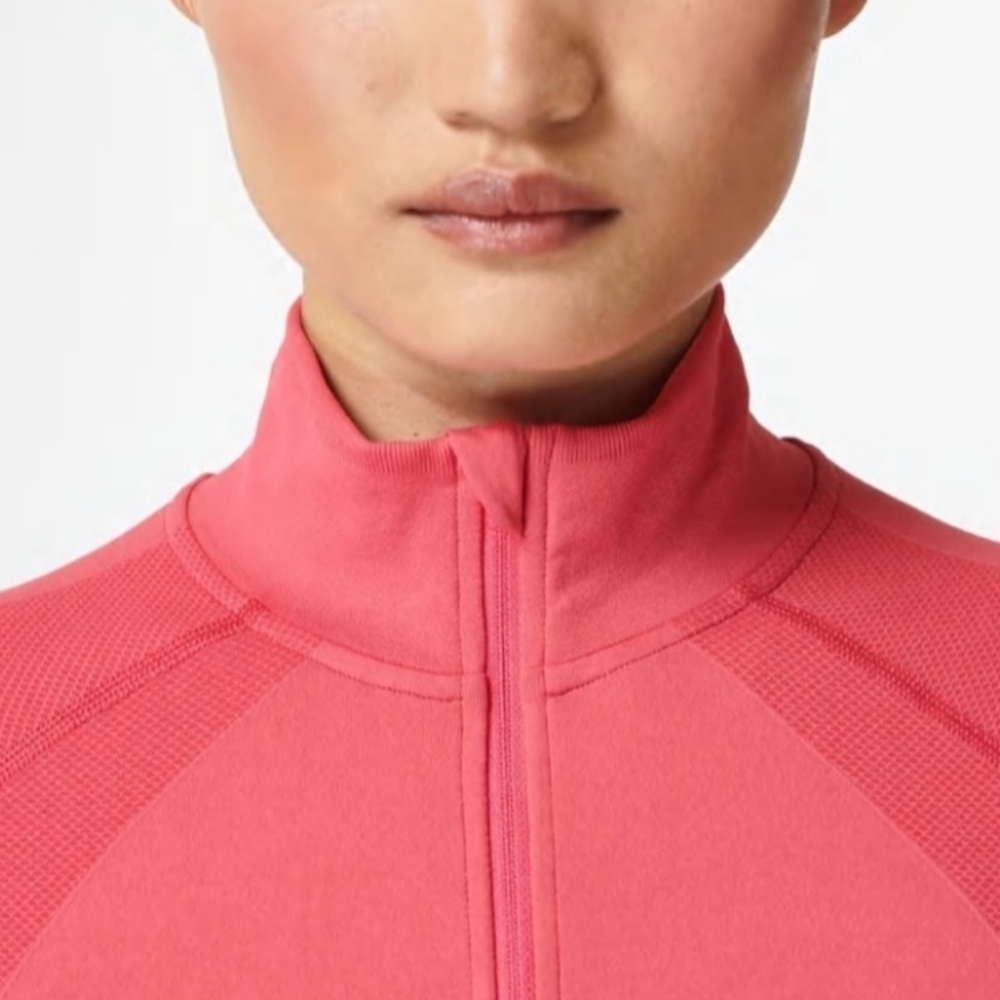 Sweaty Betty Athlete Seamless Half-Zip Top - Glow Pink - Picture 8 of 8